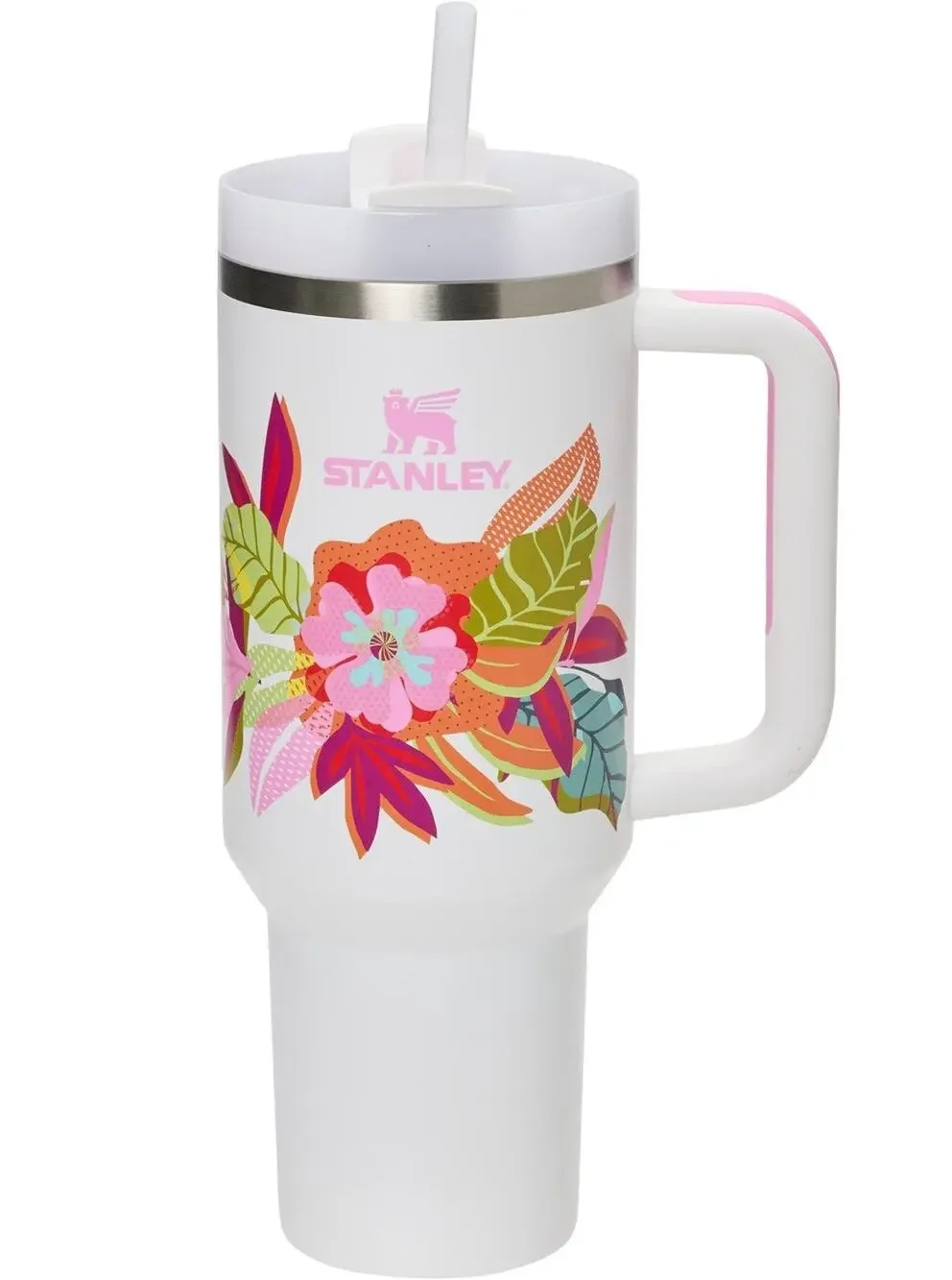 Stanley Quencher H2.0 Flowstate Tumbler 40oz Mother’s Day - White Tropic Floral